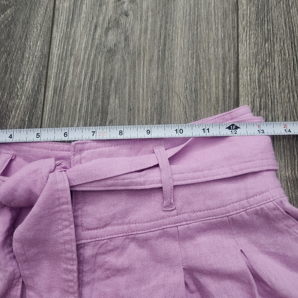BP Nordstrom Lilac Linen Blend Shorts Tie Waist XS - Picture 6 of 9
